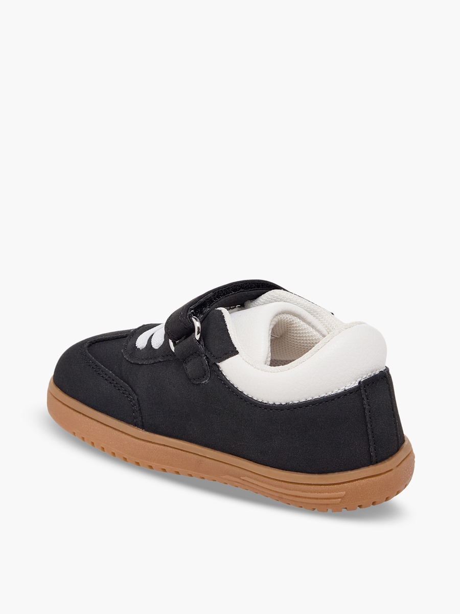 Boys Panelled Hook and Loop Ankle Sneakers