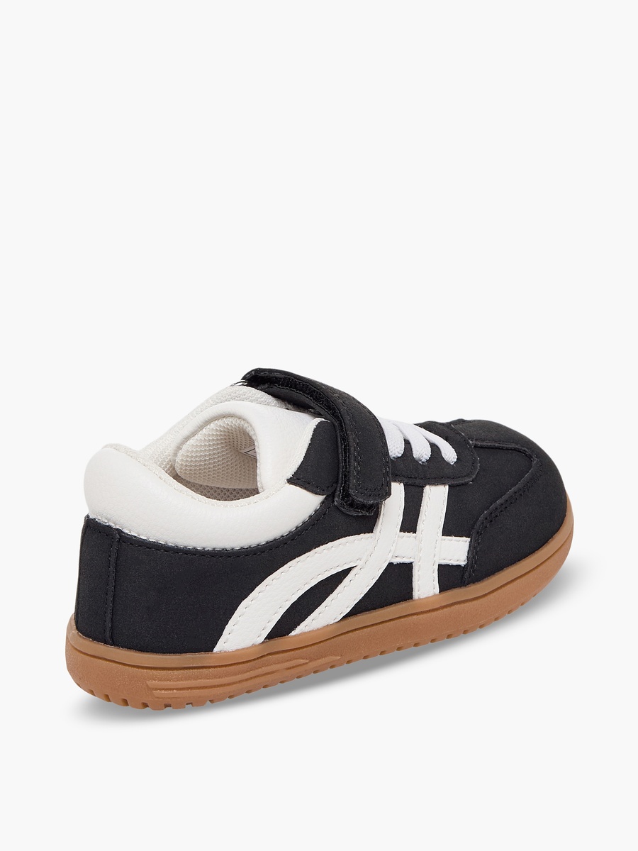 Boys Panelled Hook and Loop Ankle Sneakers