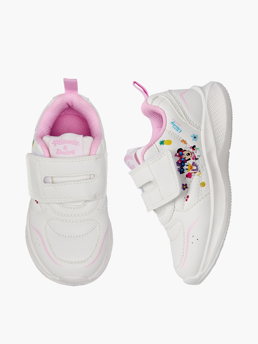 Girls Minnie Mouse and Daisy Duck Print Ankle Sneakers
