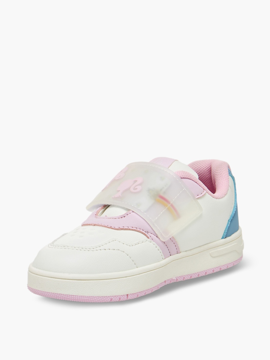 Girls Printed Hook and Loop Sneakers