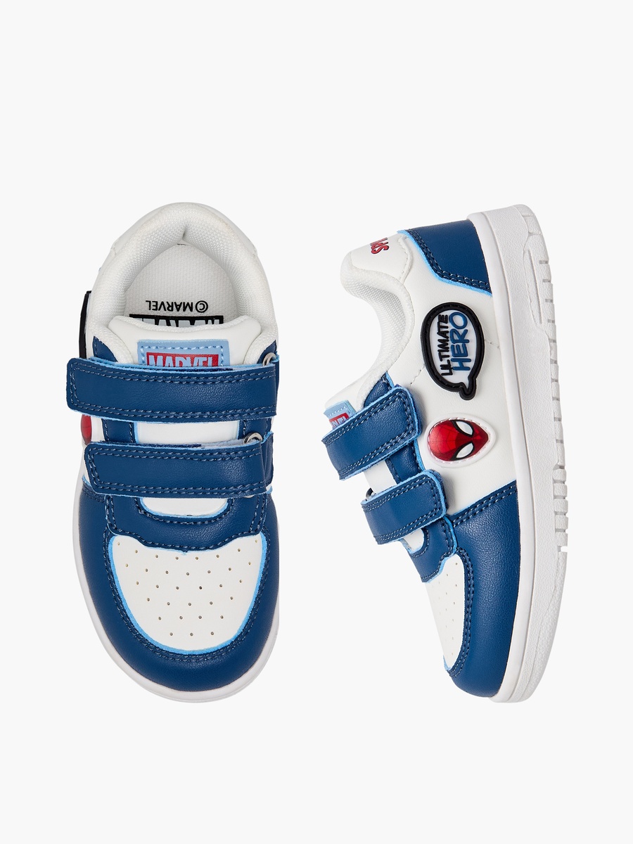 Boys Spider-Man Applique Hook and Loop Ankle Sneakers