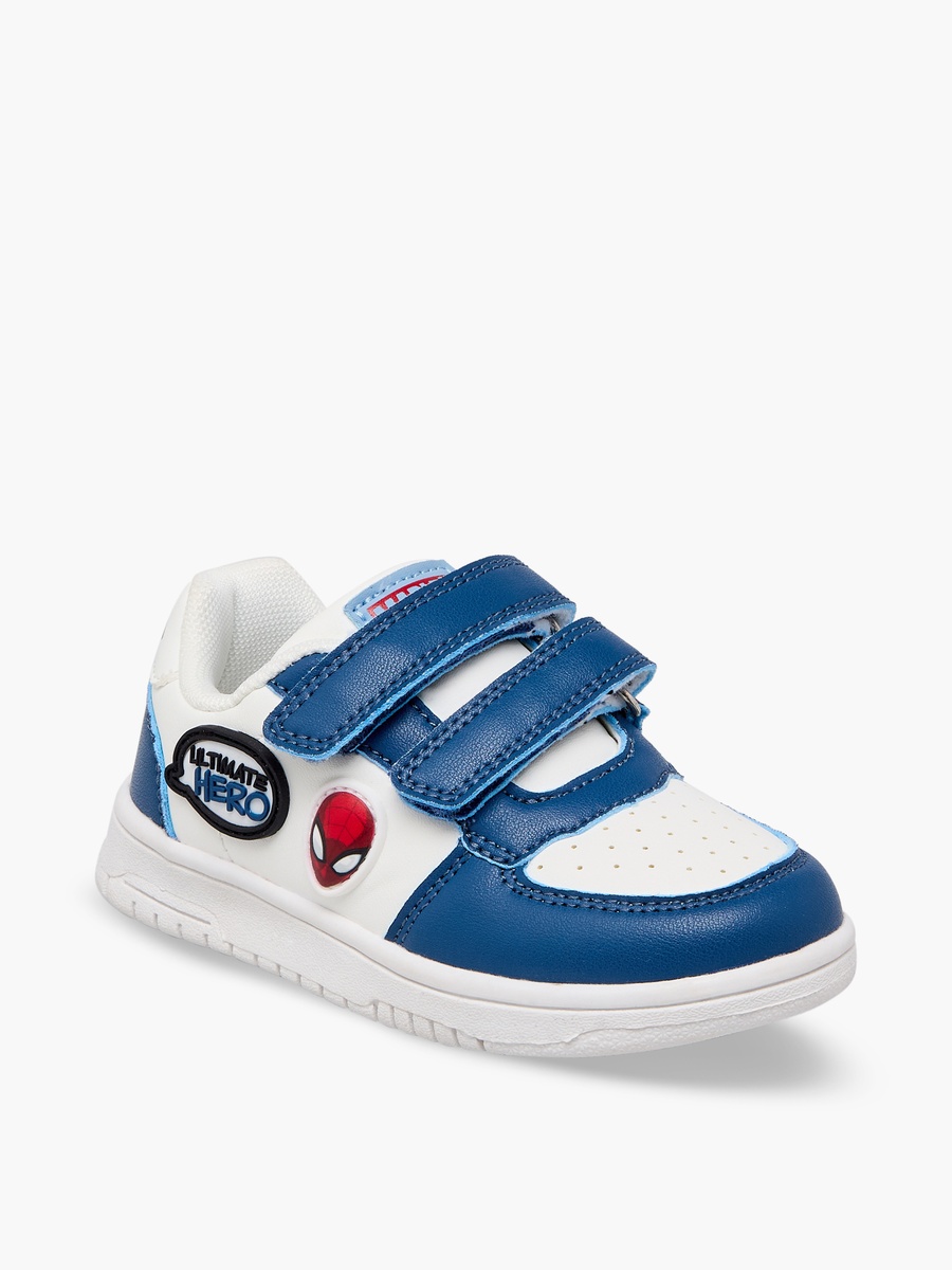Boys Spider-Man Applique Hook and Loop Ankle Sneakers