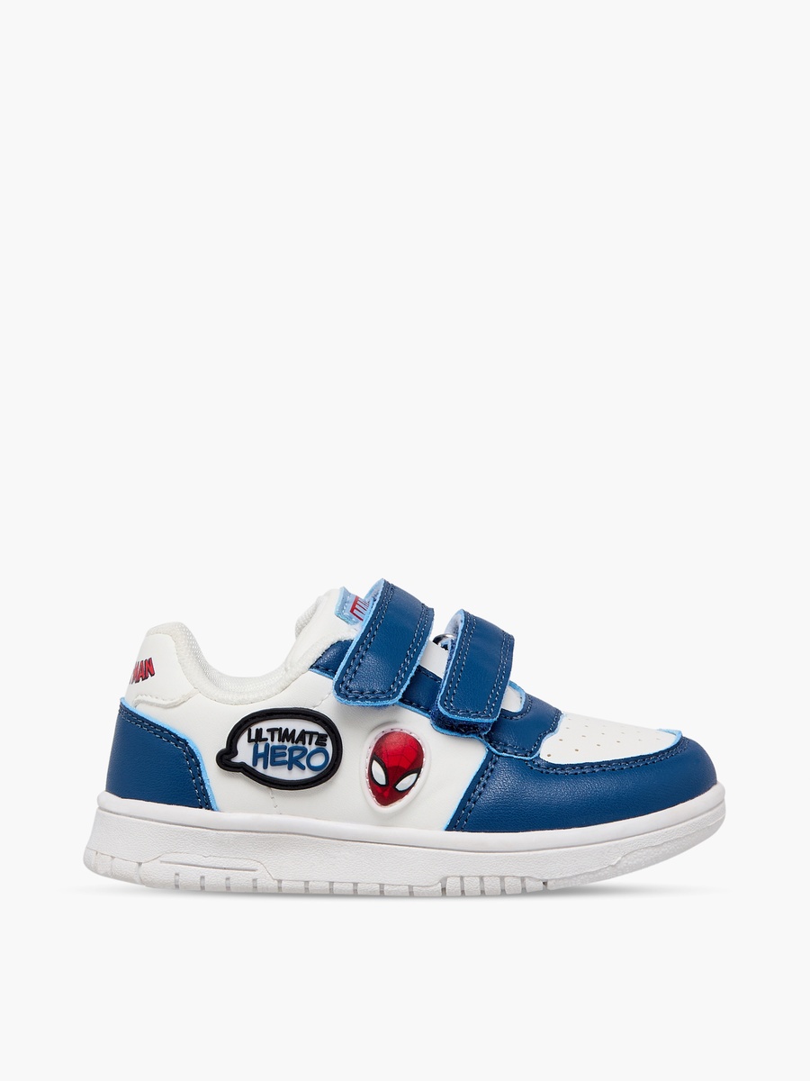 Boys Spider-Man Applique Hook and Loop Ankle Sneakers