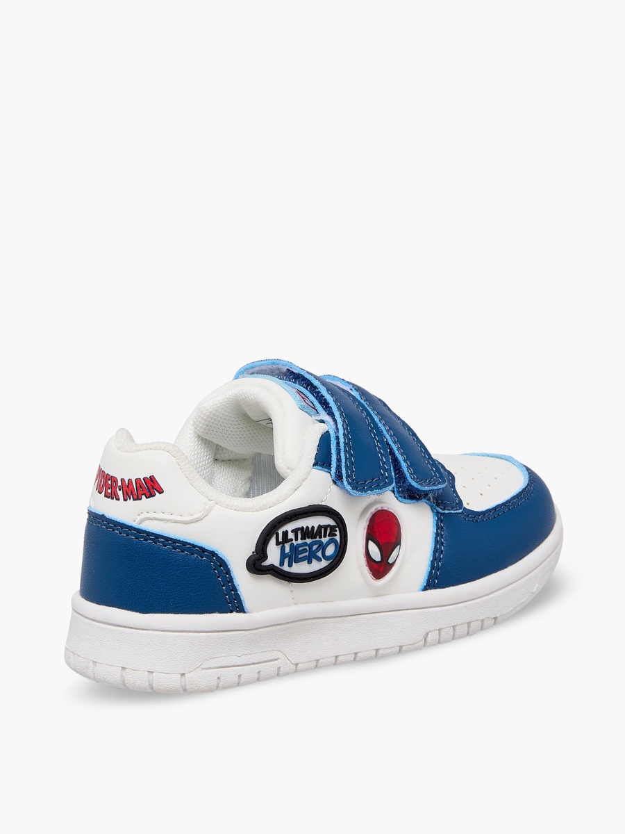 Boys Spider-Man Applique Hook and Loop Ankle Sneakers
