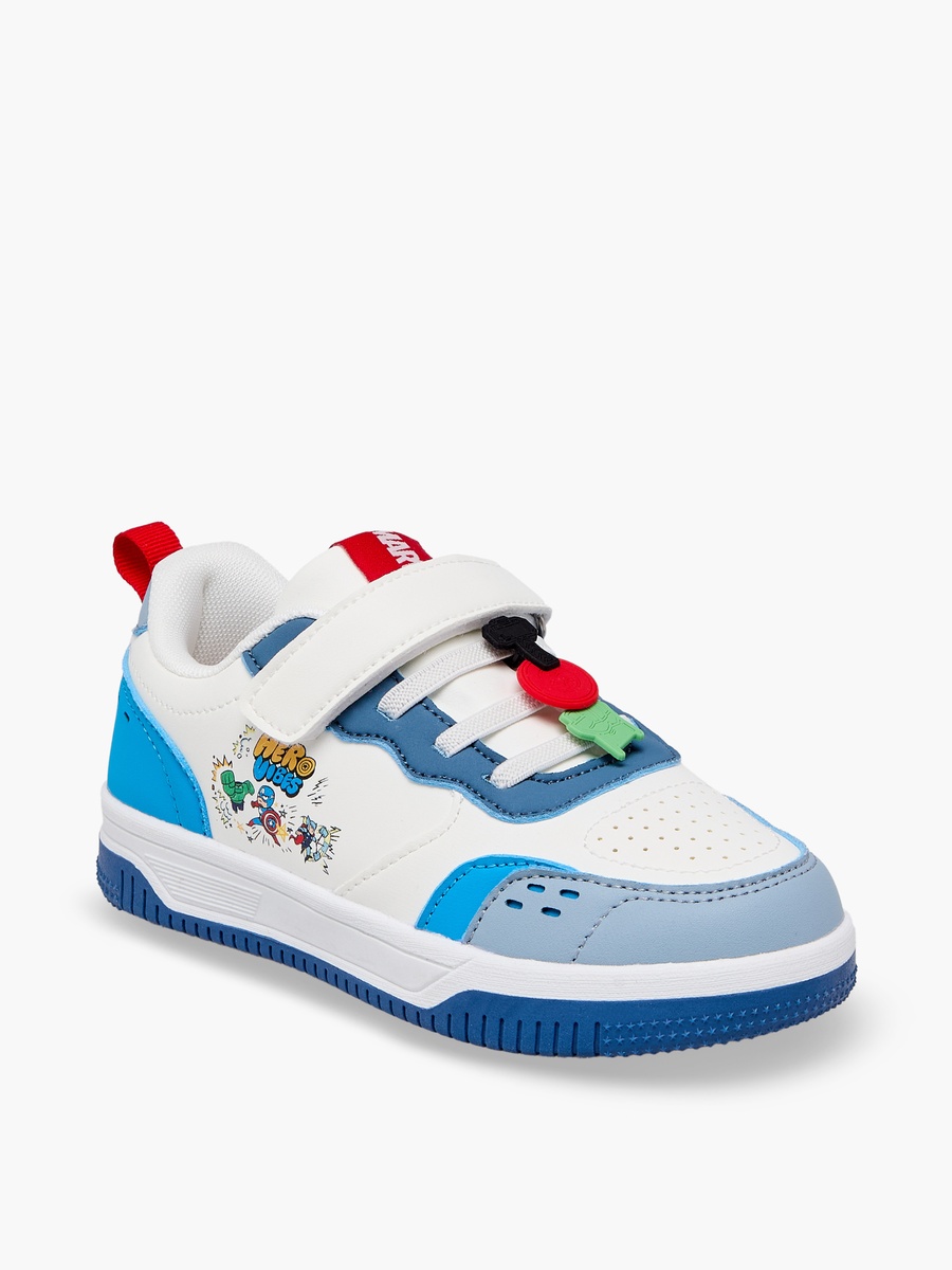 Boys Avengers Print Hook and Loop Ankle Sneakers