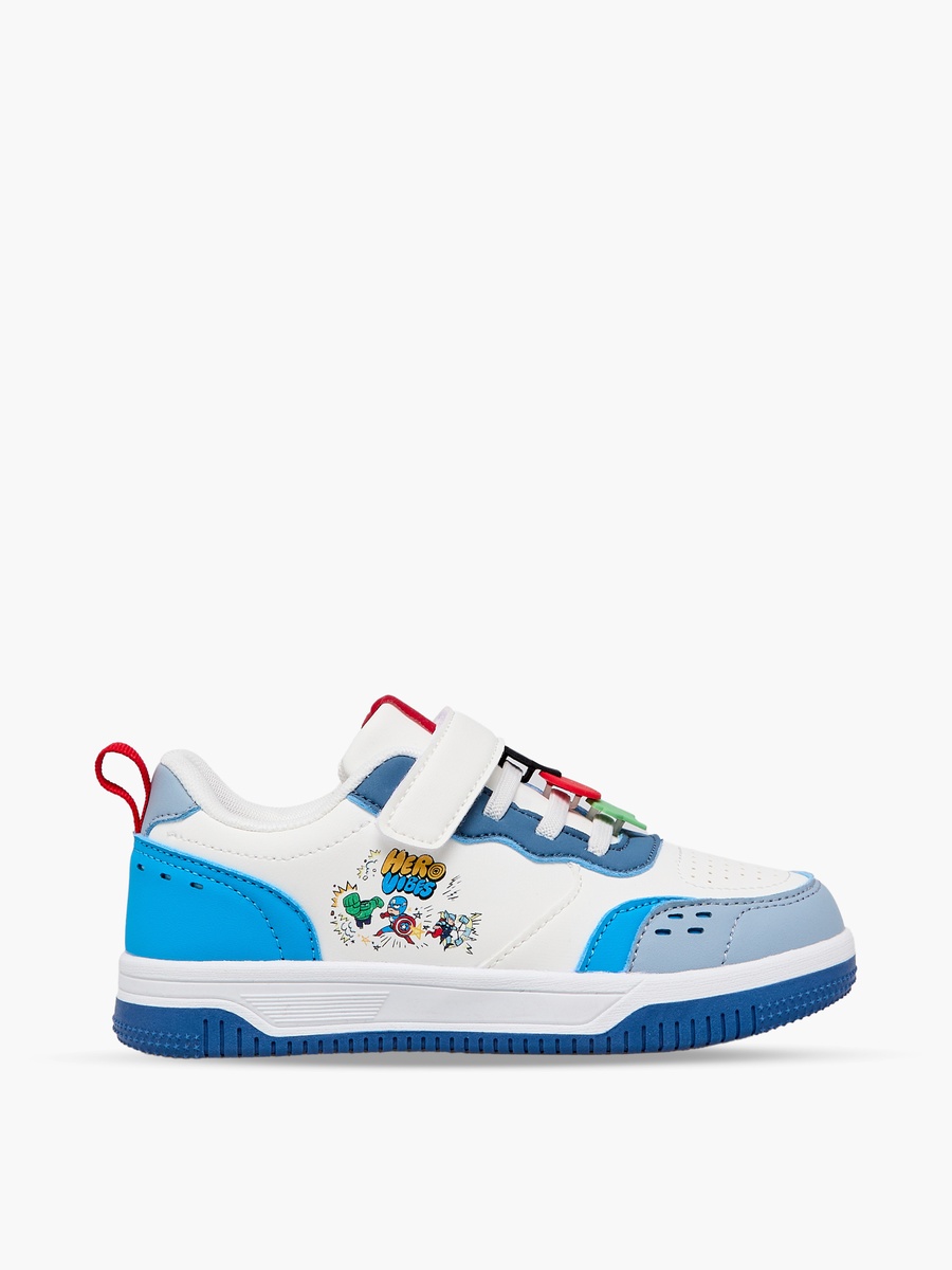 Boys Avengers Print Hook and Loop Ankle Sneakers