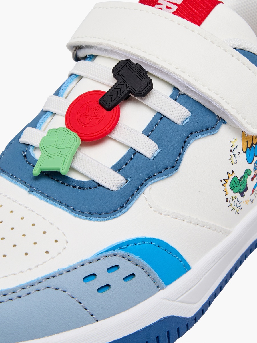 Boys Avengers Print Hook and Loop Ankle Sneakers