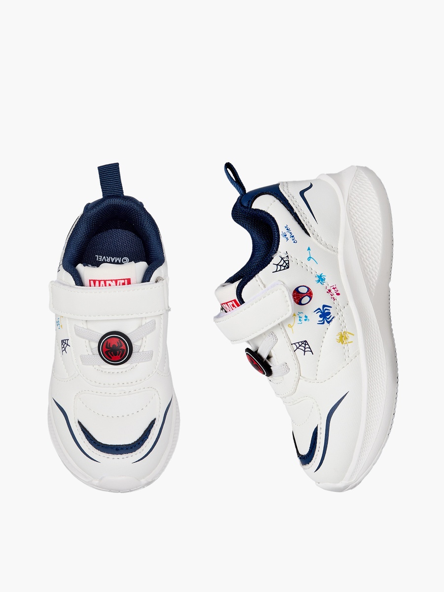 Boys Spider-Man Print Hook and Loop Ankle Sneakers
