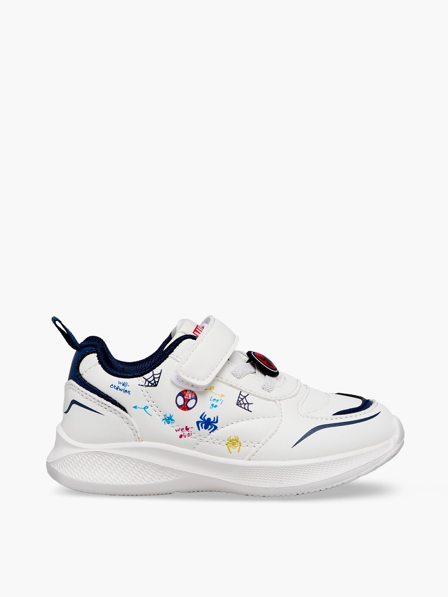 Boys Spider-Man Print Hook and Loop Ankle Sneakers