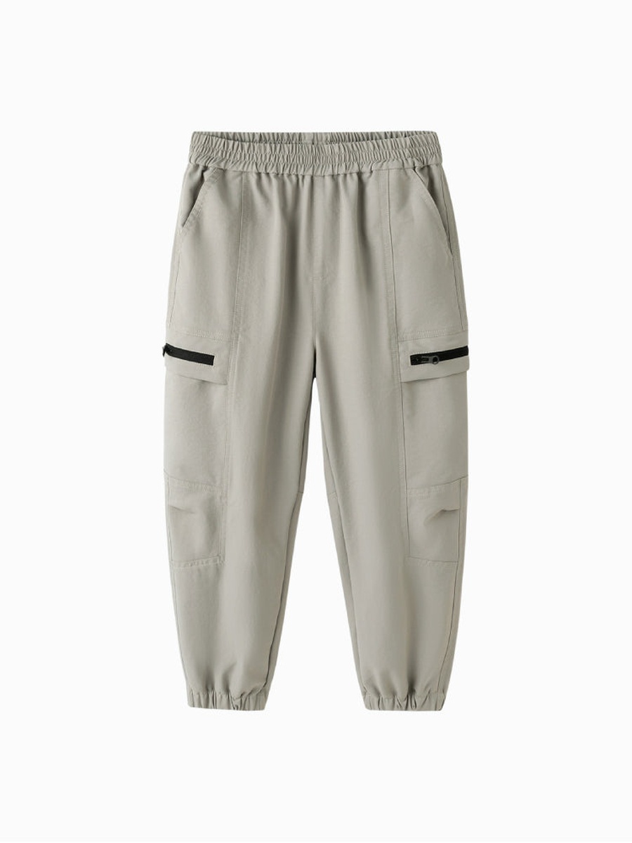 Boys Cargo Jogger Pants with Zip Pockets