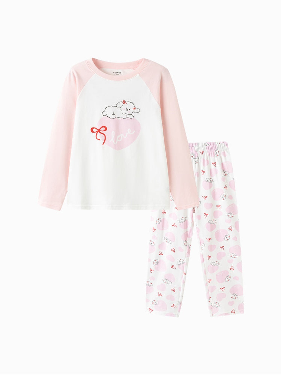 Girls Printed T-Shirt and Pajama Set