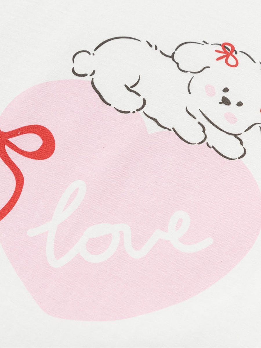 Girls Printed T-Shirt and Pajama Set