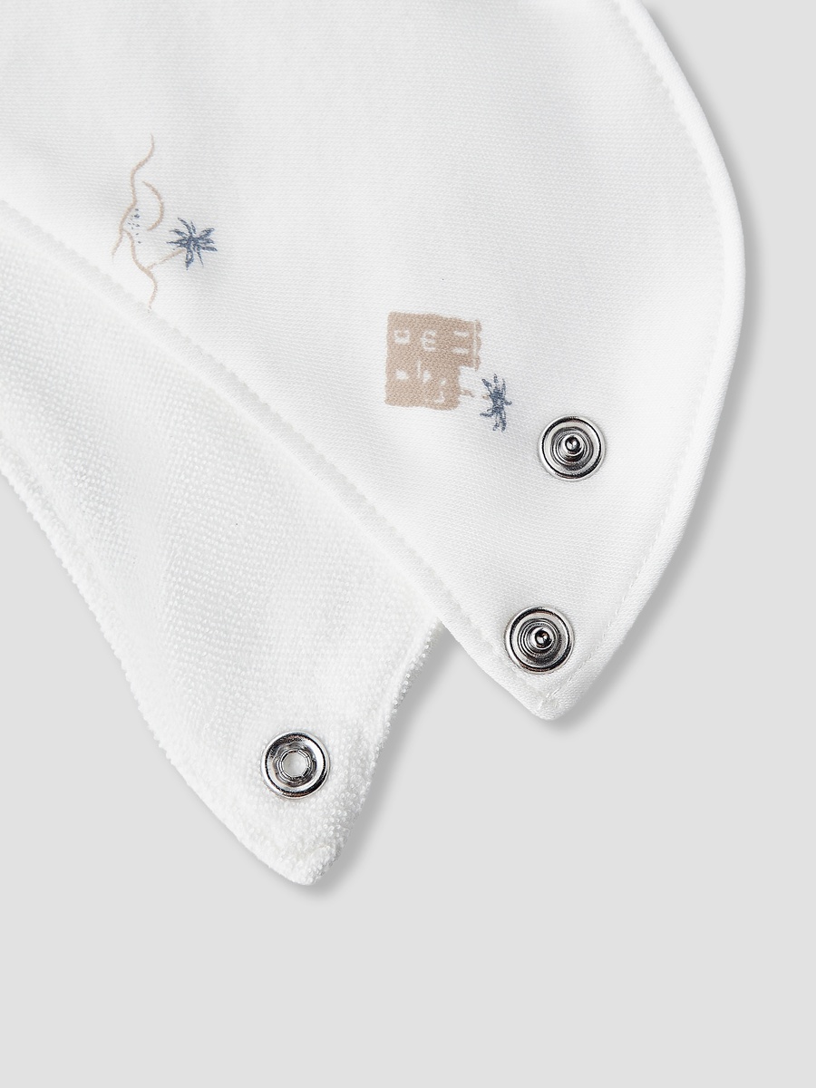 Baby Bib with Snap Button Closure