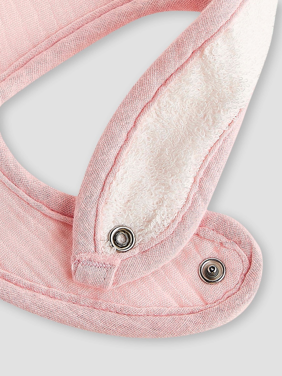 Pack of 2 Baby Bib with Snap Button Closure