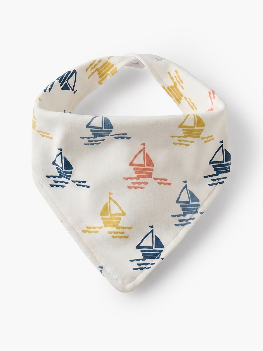 Pack of 3 Baby Bib with Nautical Print