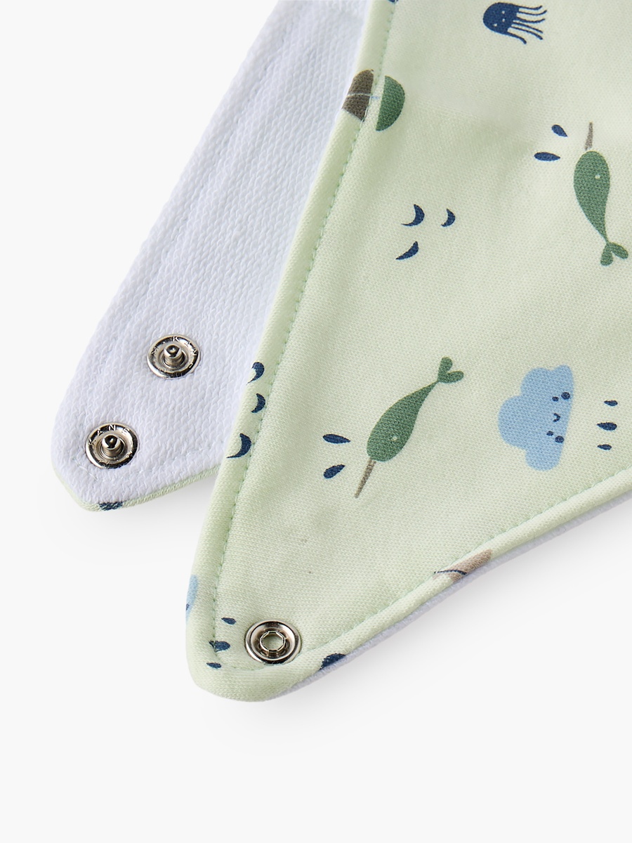 Pack of 3 Baby Bib with Nautical Print