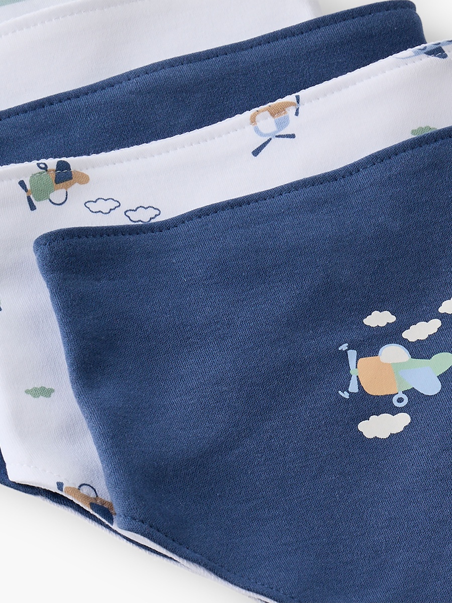 Pack of 5 Baby Bib with Snap Button Closure