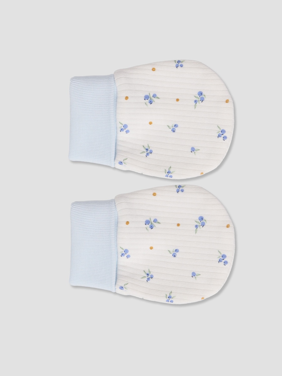 Set of 2 Mittens with Floral Print, 0-36 months