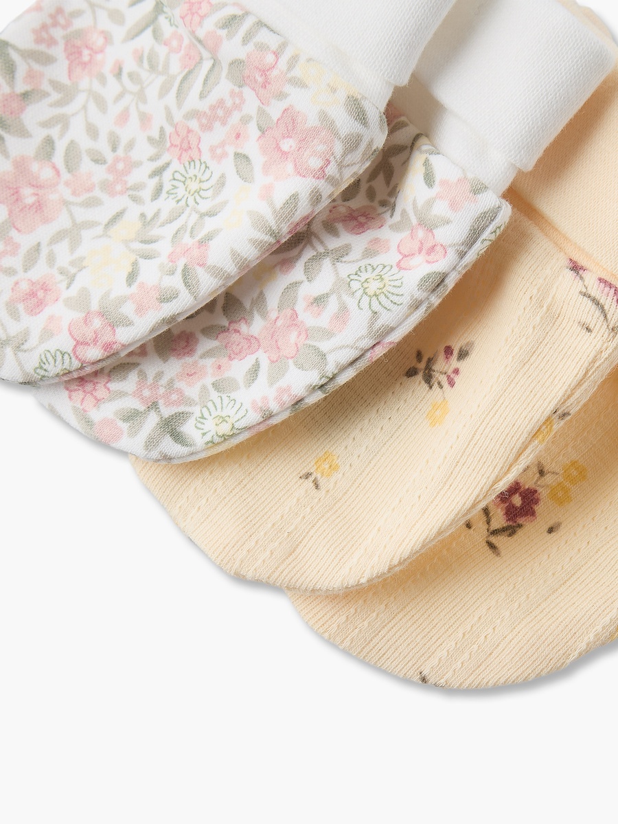 Pack of 2 Mittens with Floral Print, 0-36 months