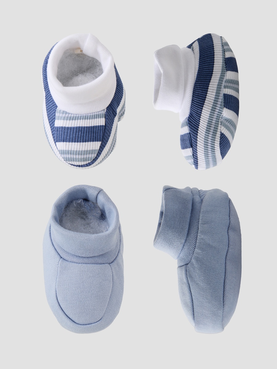 Pack of 2 Booties with Rolled Hem