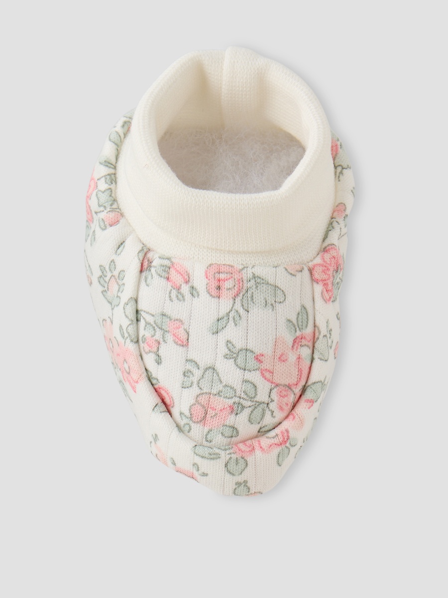 Pack of 2 Assorted Print Booties with Rolled Cuff