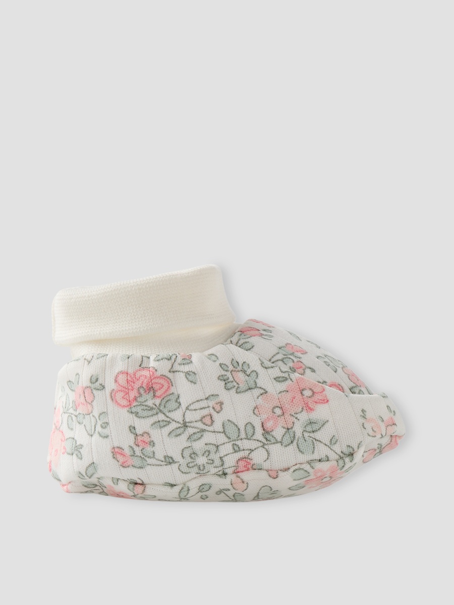 Pack of 2 Assorted Print Booties with Rolled Cuff