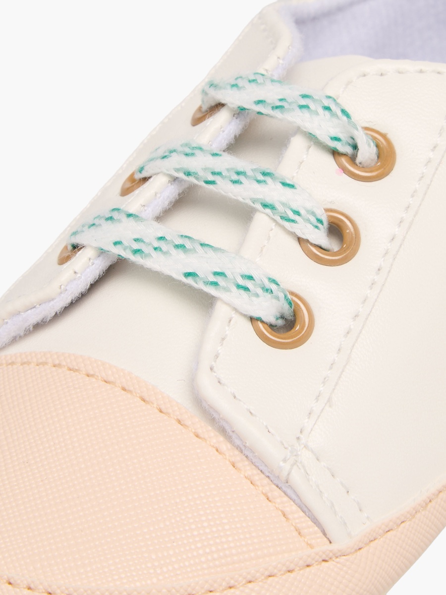 Colourblock Booties with Lace-Up Closure