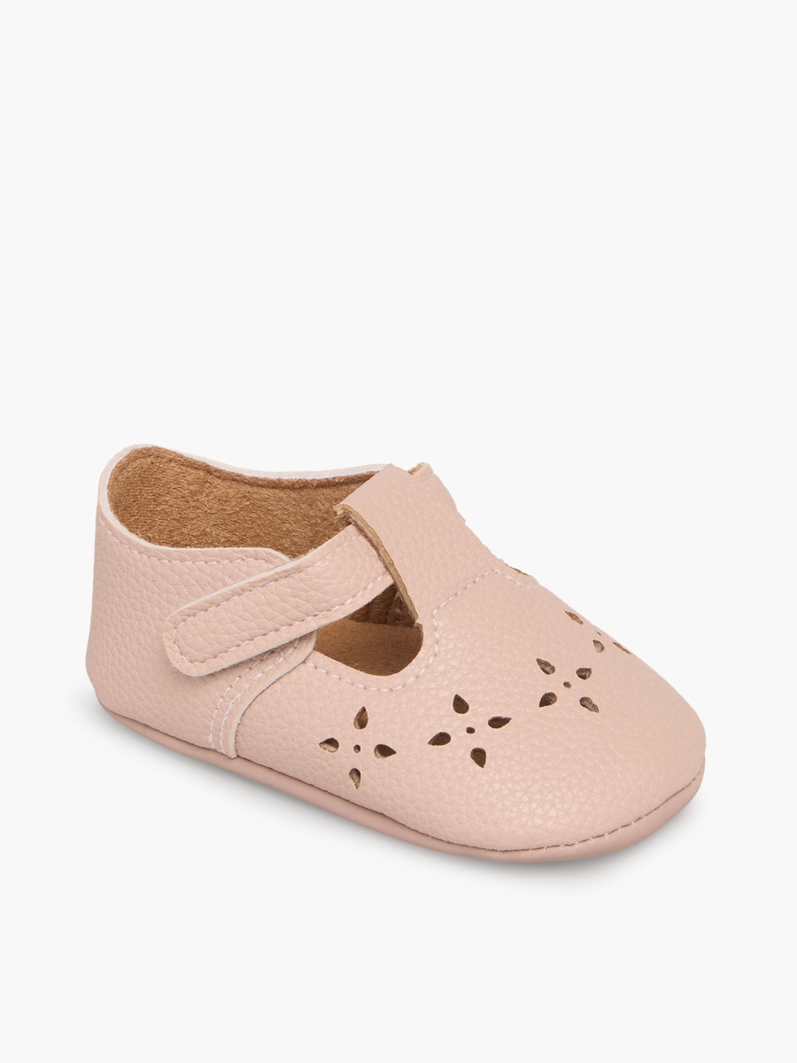 Perforated Design Booties with Hook and Loop Closure