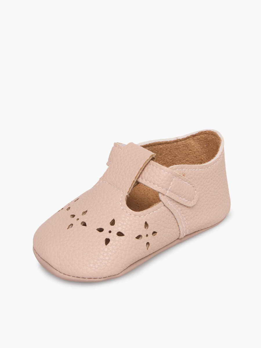 Perforated Design Booties with Hook and Loop Closure