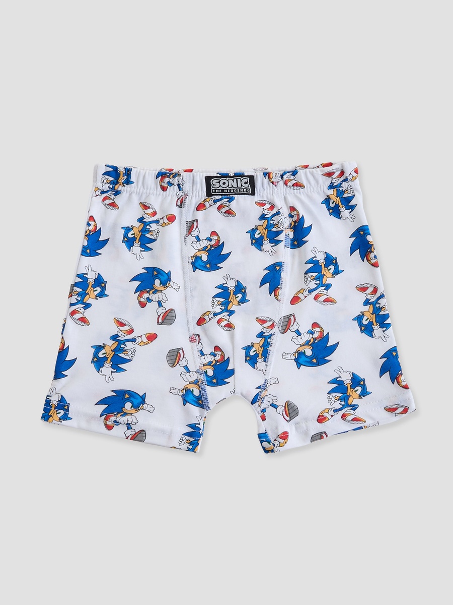 Pack of 3 Cotton Boxers with Sonic the Hedgehog Print