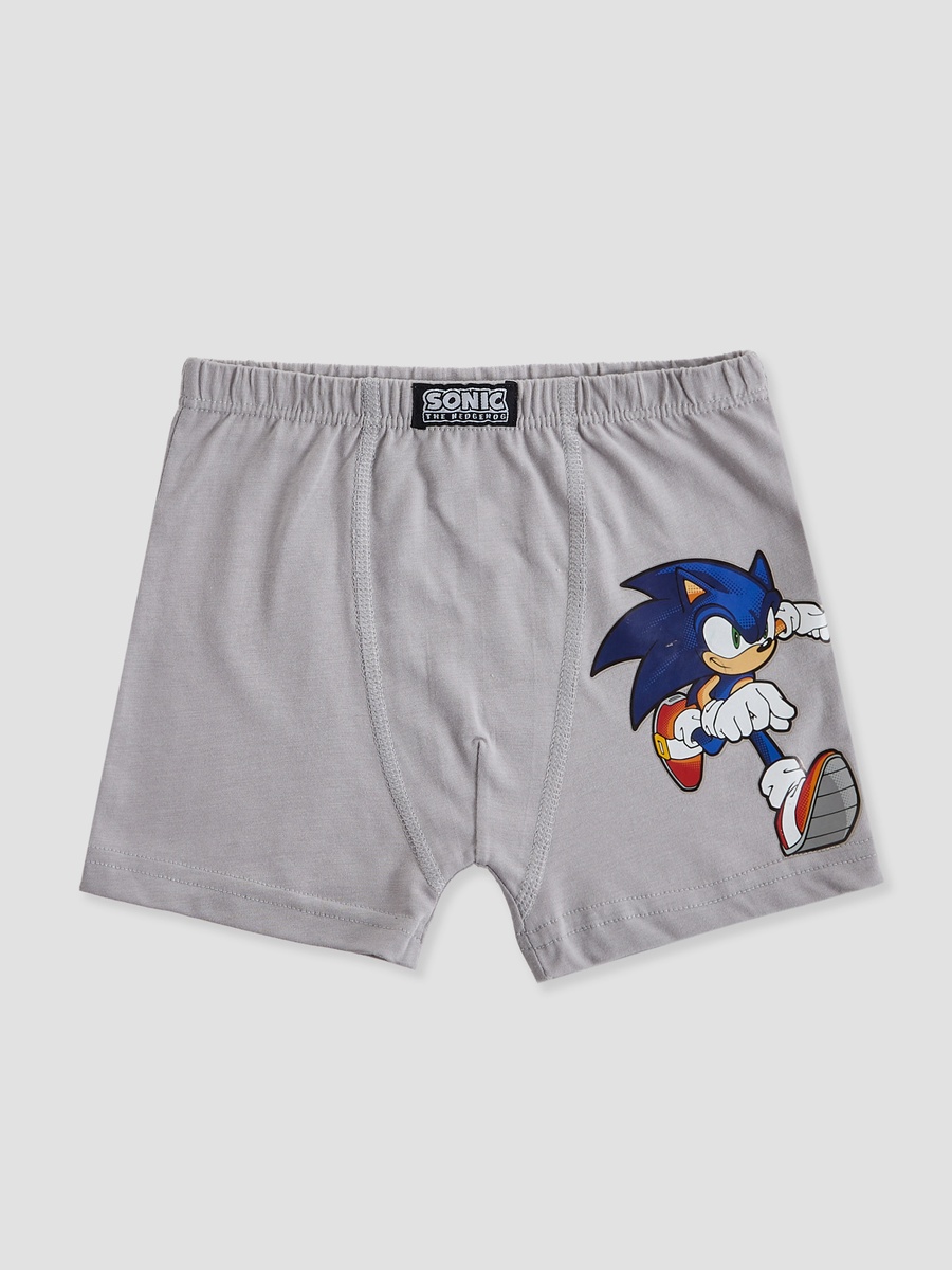 Pack of 3 Cotton Boxers with Sonic the Hedgehog Print