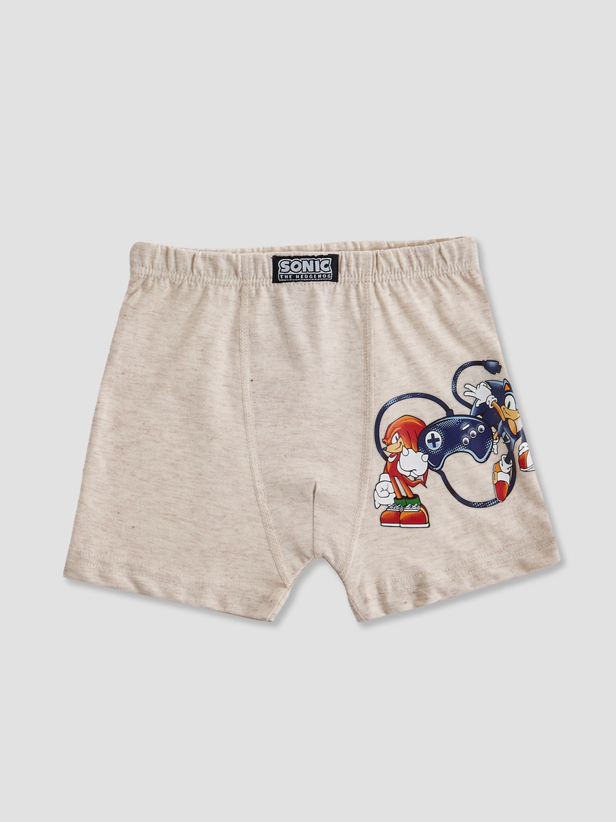 Pack of 3 Cotton Boxers with Sonic the Hedgehog Print