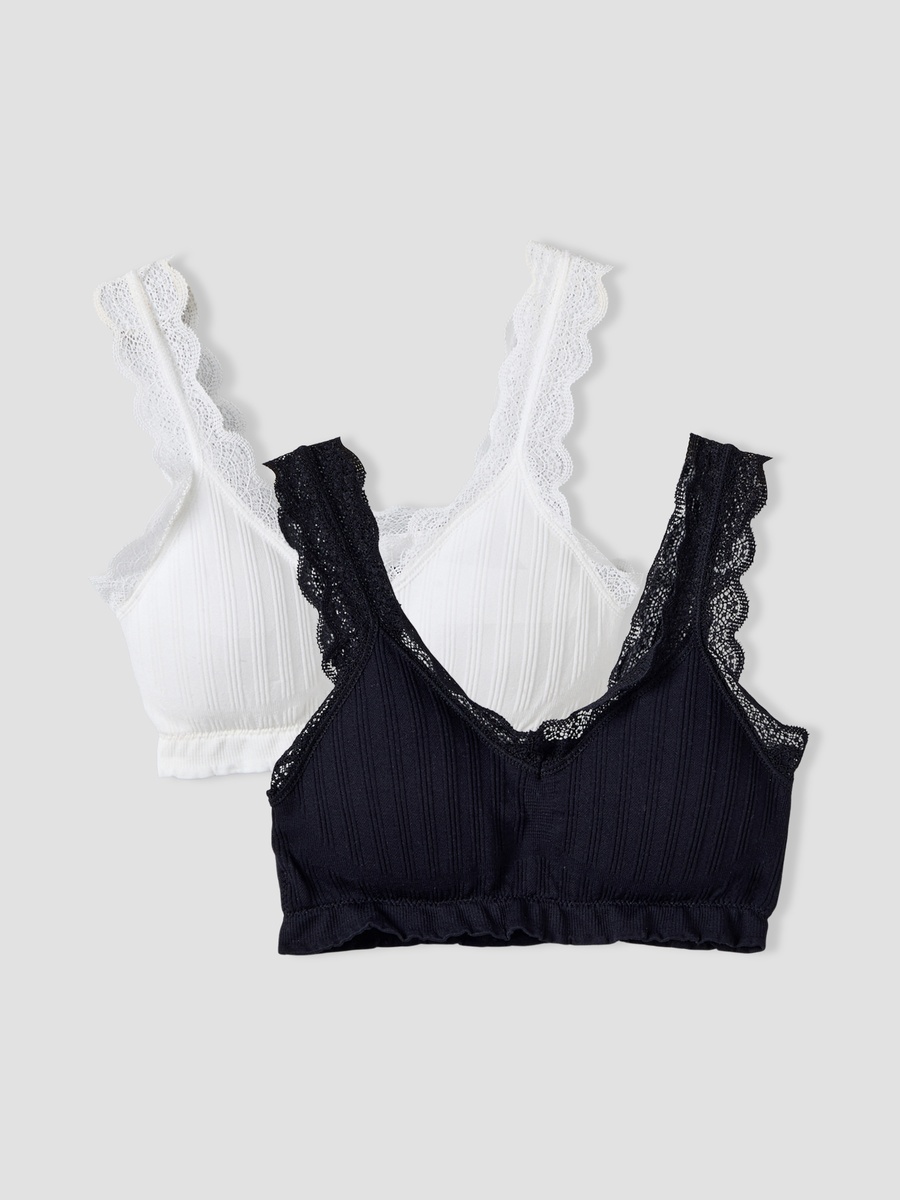 Pack of 2 Trainer Bra with Lace Trim