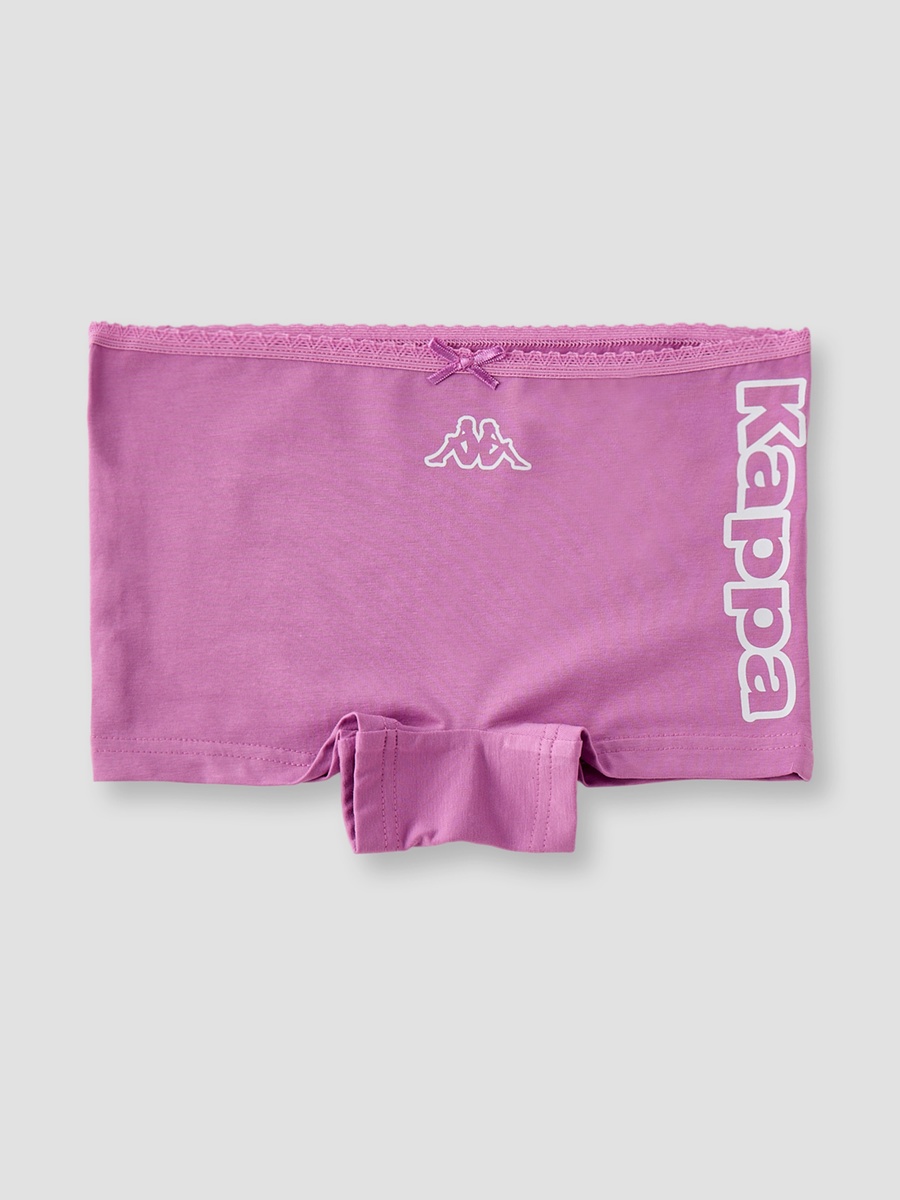 Pack of 3 Cotton Boyshort Briefs with Logo Print