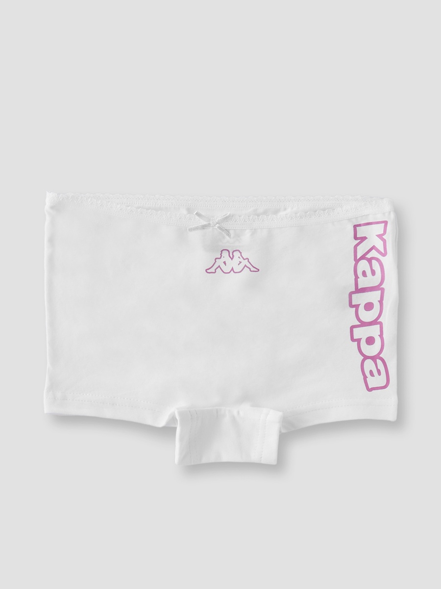 Pack of 3 Cotton Boyshort Briefs with Logo Print