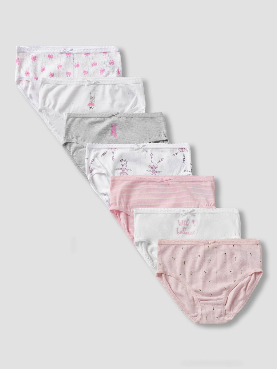 Pack of 7 Cotton Briefs with Print