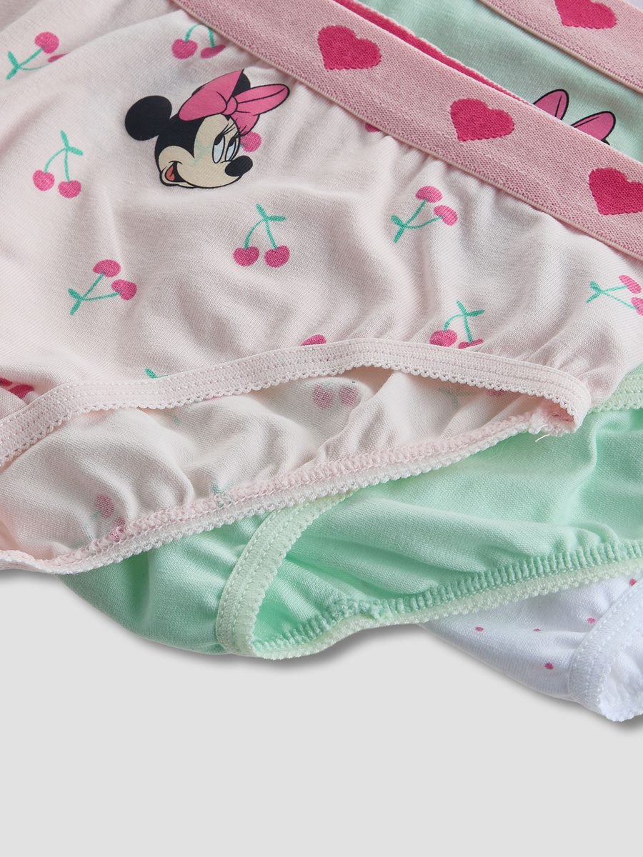 Pack of 3 Briefs with Minnie Mouse Print