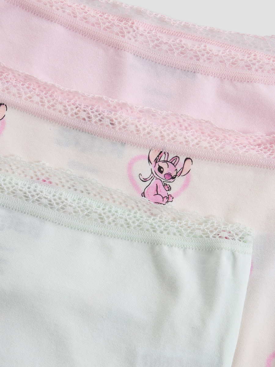 Pack of 3 Briefs with Stitch and Angel Print