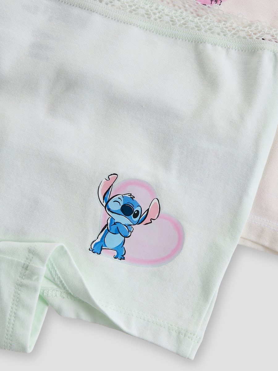 Pack of 3 Briefs with Stitch and Angel Print