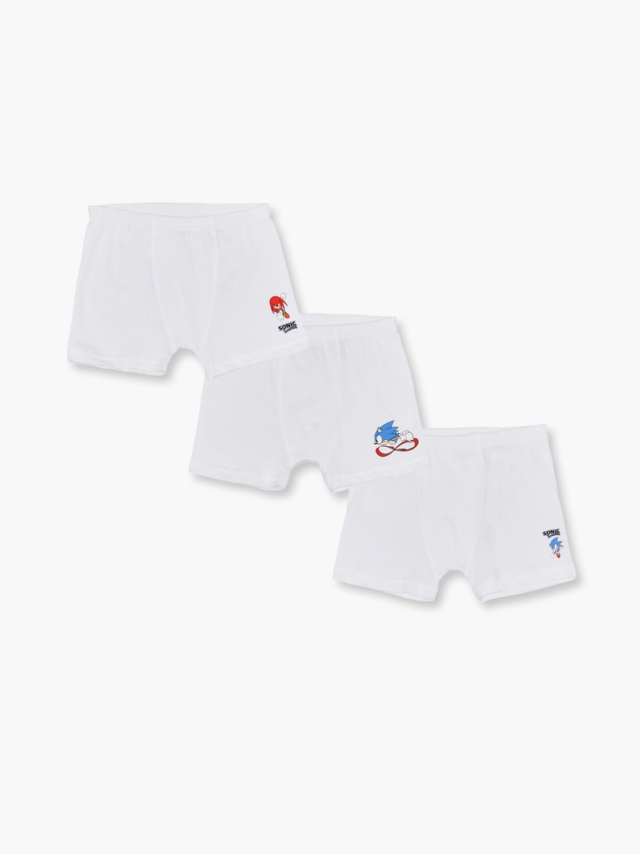 Pack of 3 Cotton Briefs with Sonic the Hedgehog Print