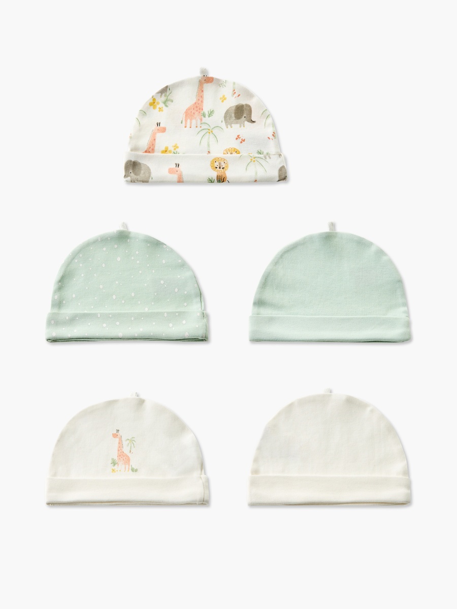 Pack of 5 Cap with Rolled Hem