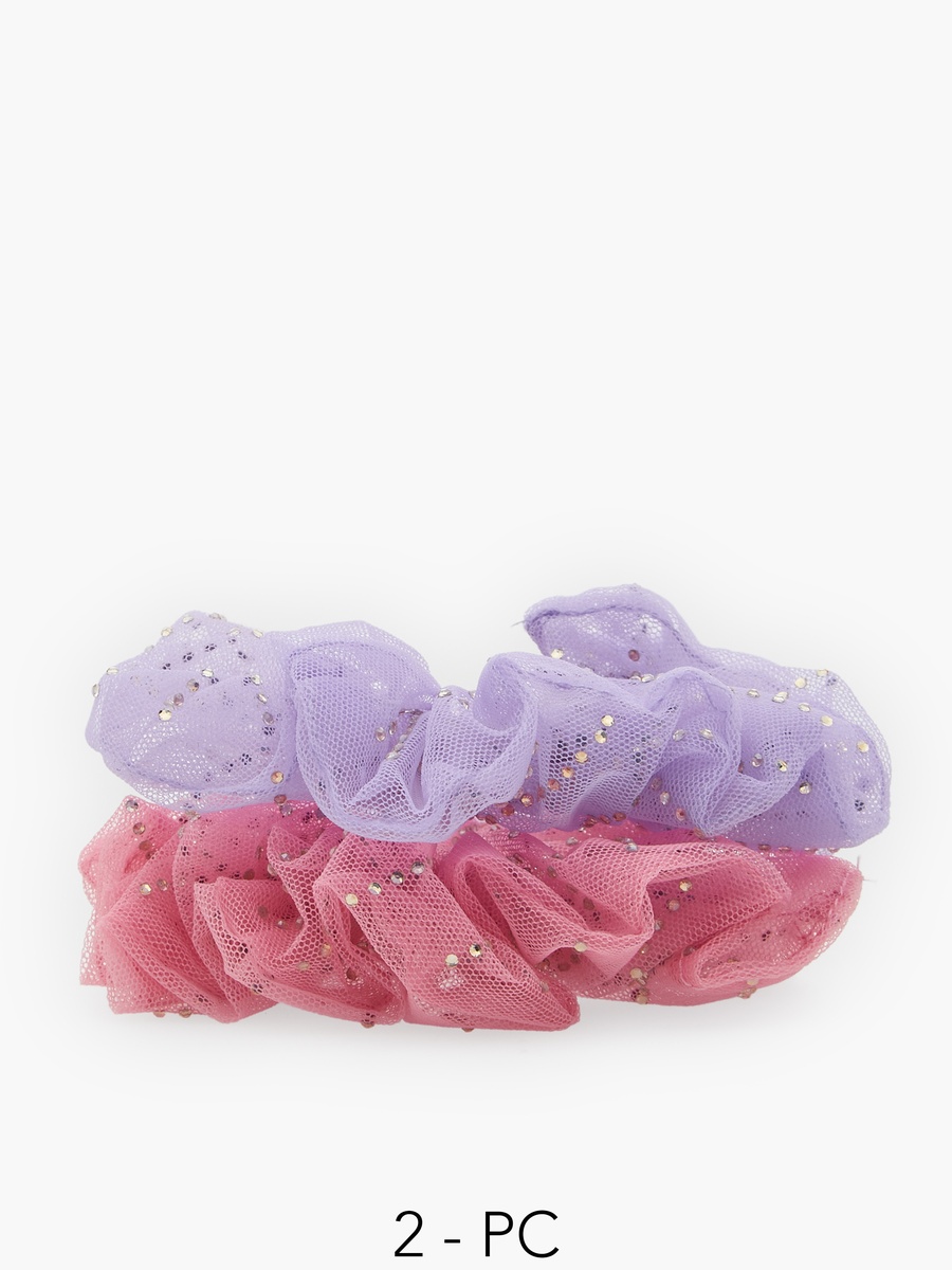 Pack of 2 Scrunchie with Glitter Detail