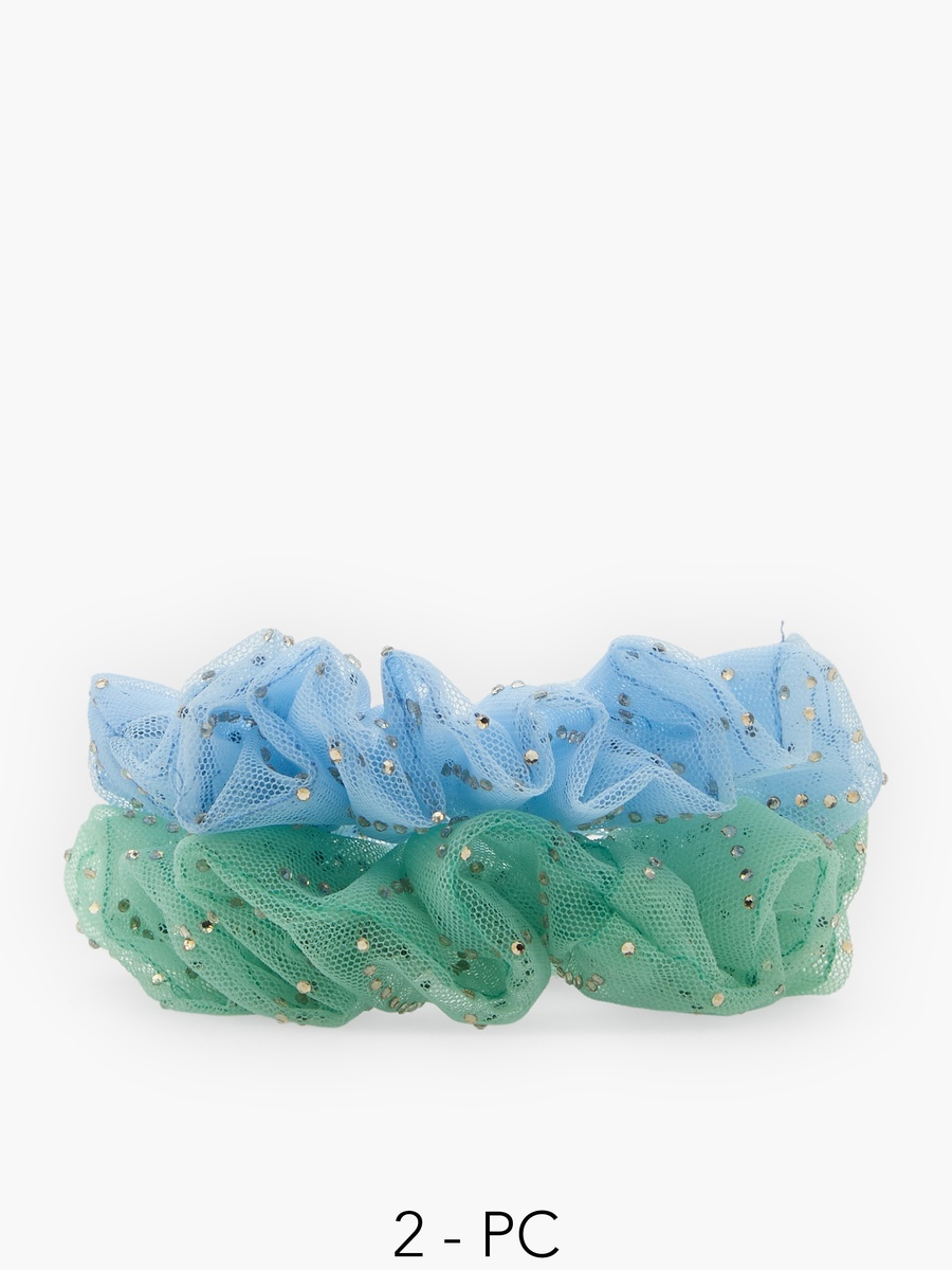 Pack of 2 Scrunchie with Glitter Detail