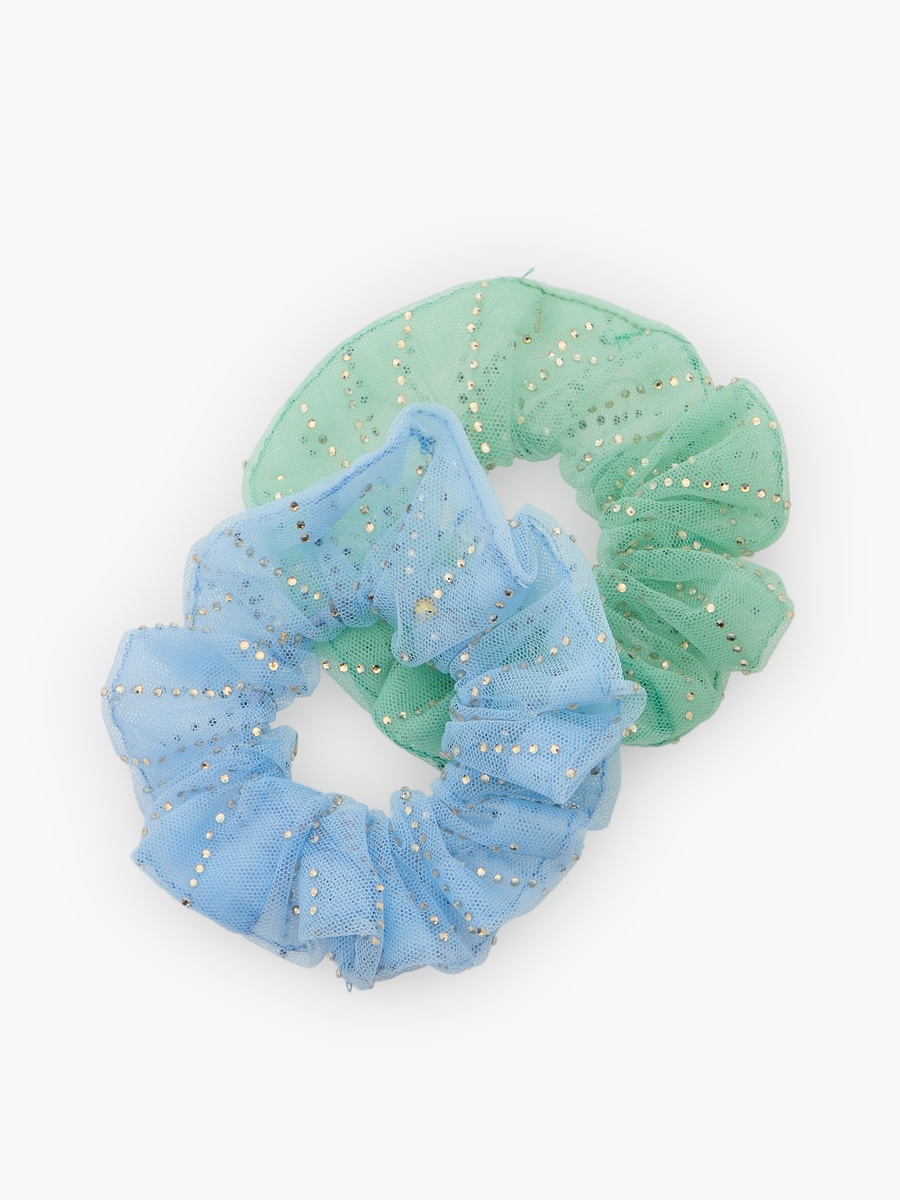 Pack of 2 Scrunchie with Glitter Detail