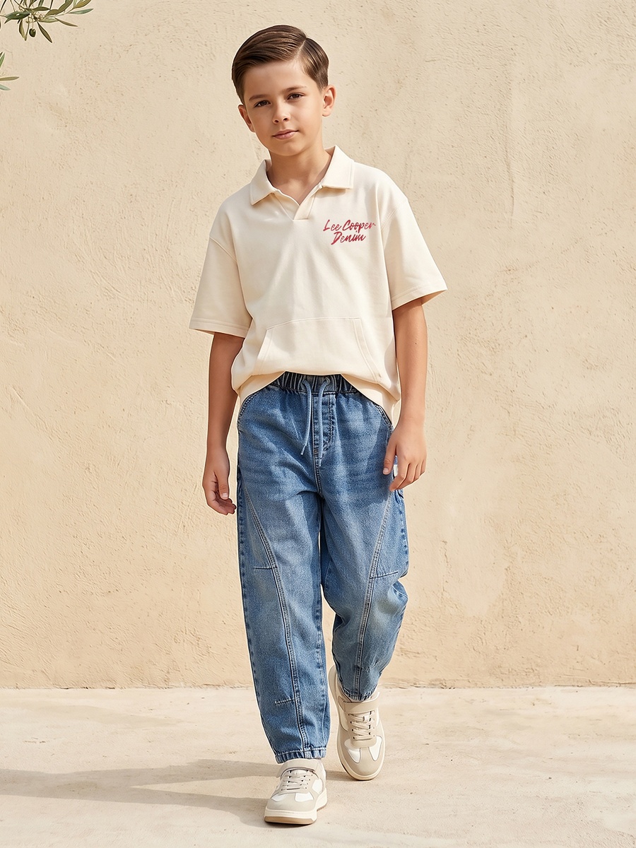Jeans with Drawstring Closure