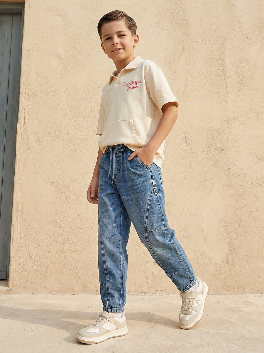 Jeans with Drawstring Closure
