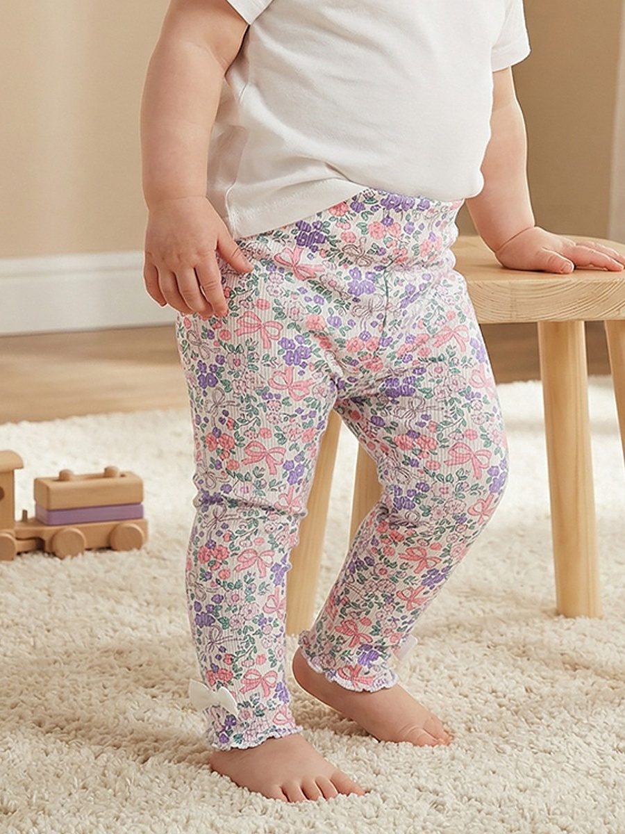 Pack of 2 Leggings with Lettuce Trim