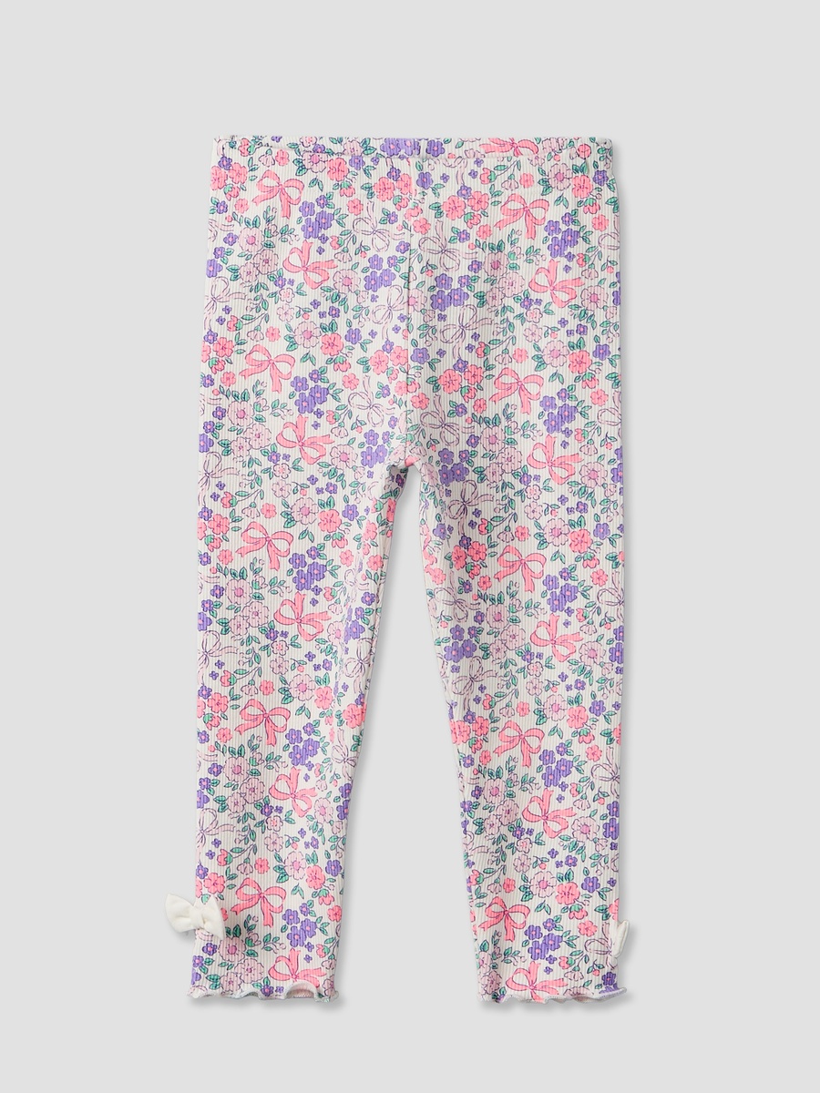 Pack of 2 Leggings with Lettuce Trim