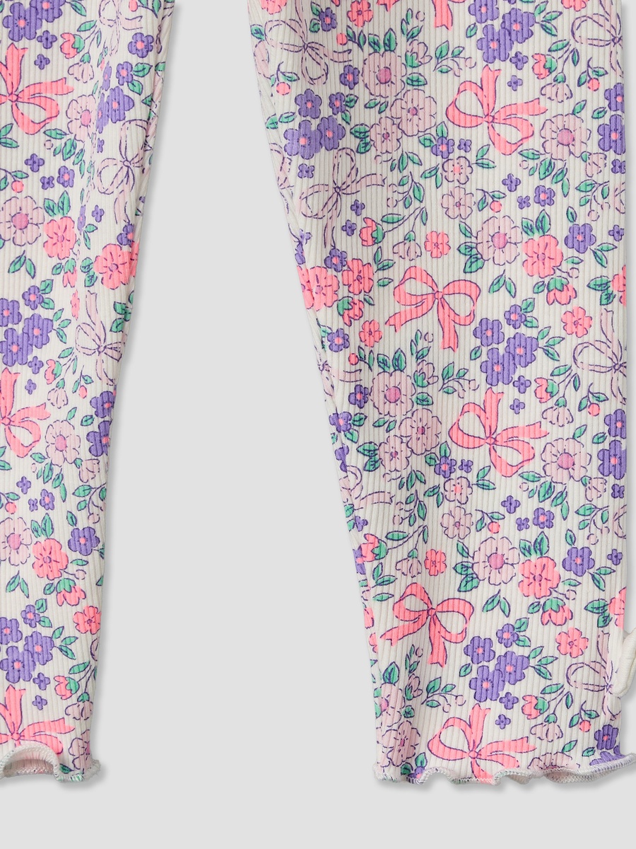 Pack of 2 Leggings with Lettuce Trim