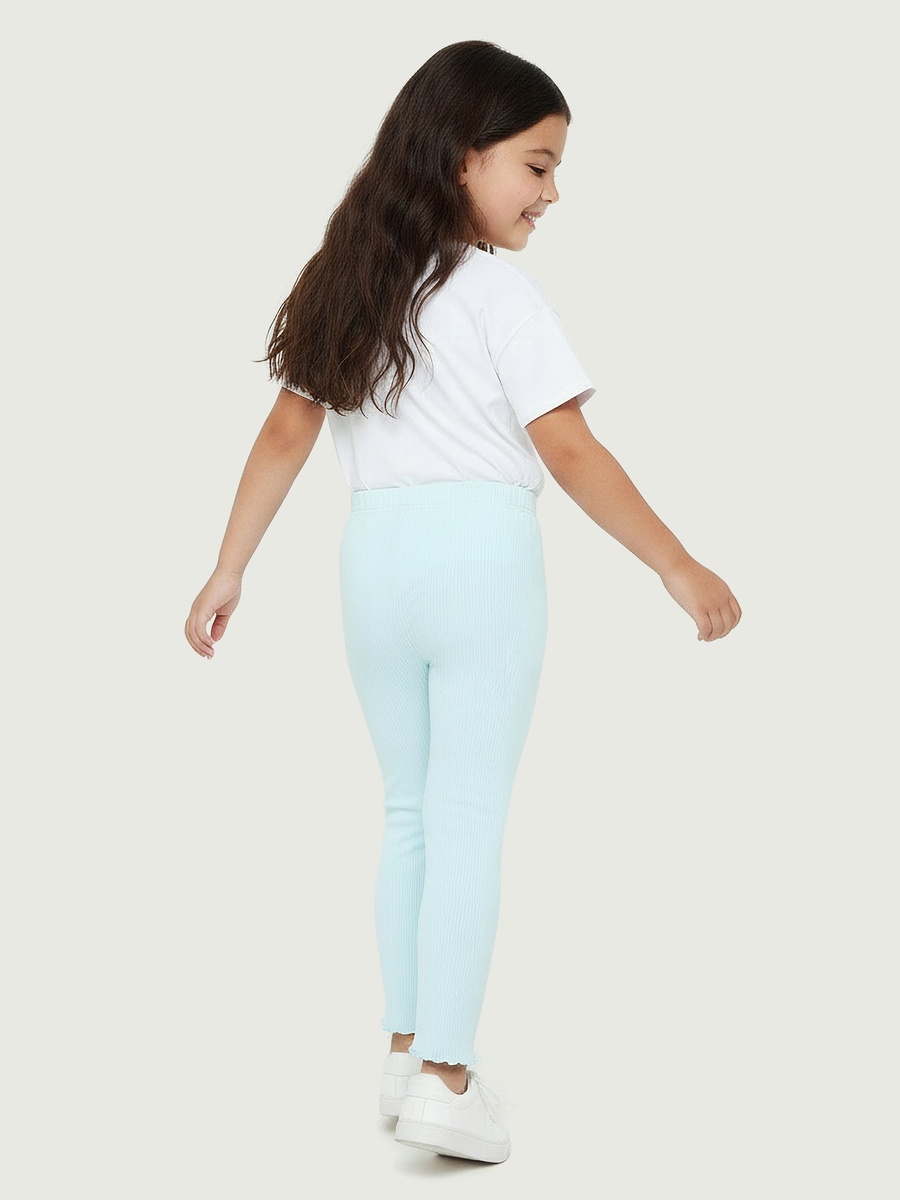 Leggings with Lettuce Trim Hem